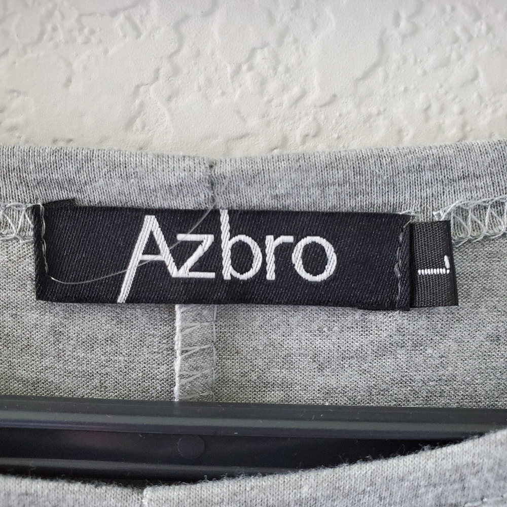 Azbro grey asymmetrical peplum style longsleeve - Picture 5 of 6